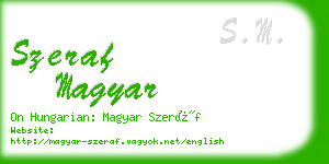 szeraf magyar business card